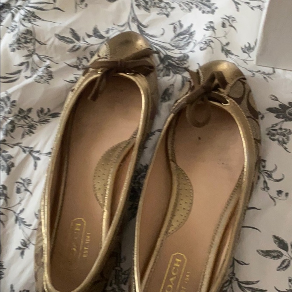 Coach ballet flats I wore these 1 time for 2 hours!